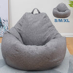 Large Small Lazy Sofas Cover Chairs without Filler Linen Cloth Lounger