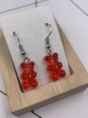 Cartoon Cute Resin Earrings  Colorful Animal Bear