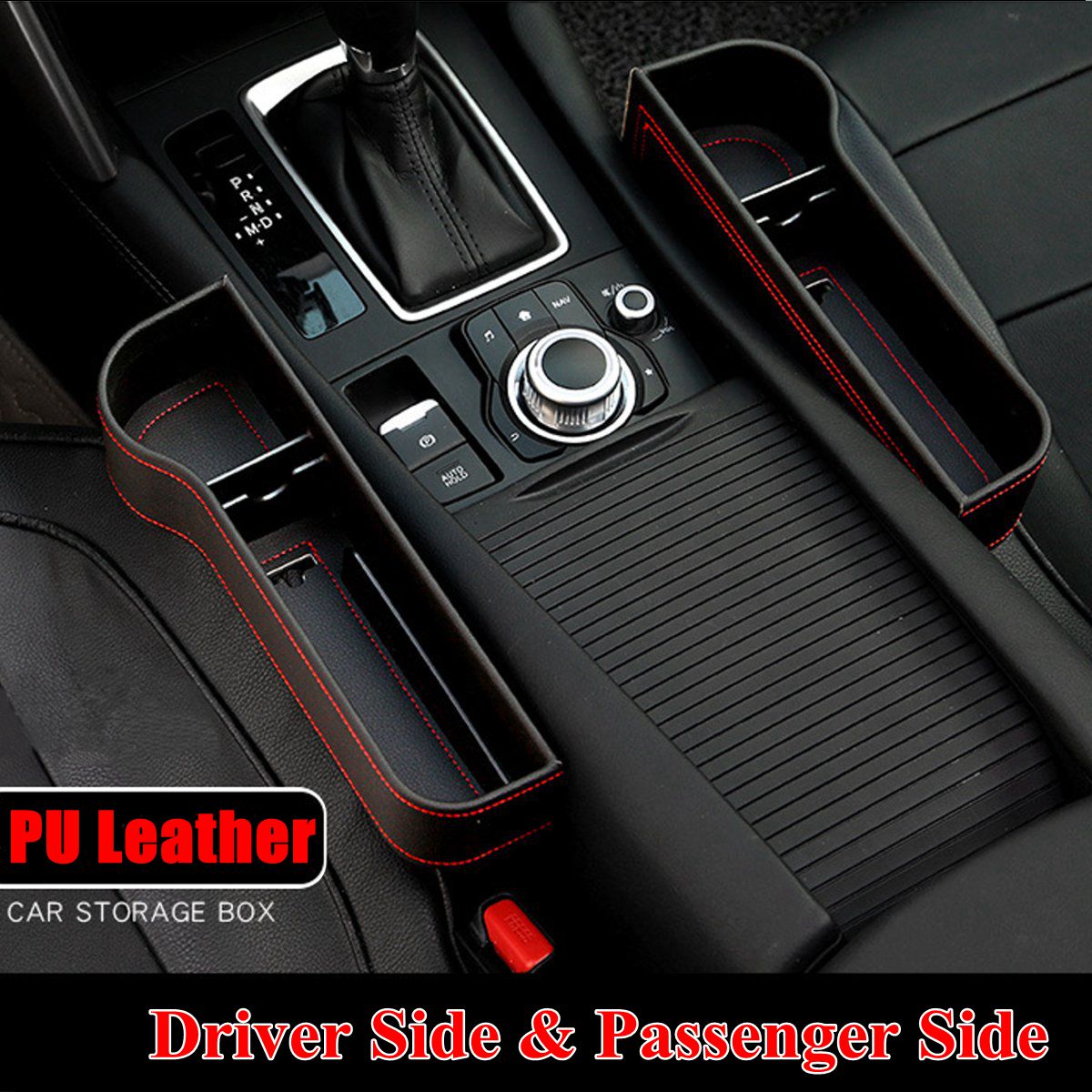 Universal Pair Passenger Driver Side Car Seat Gap Storage Box Left/Right