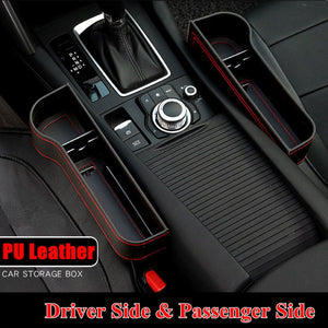 Universal Pair Passenger Driver Side Car Seat Gap Storage Box Left/Right