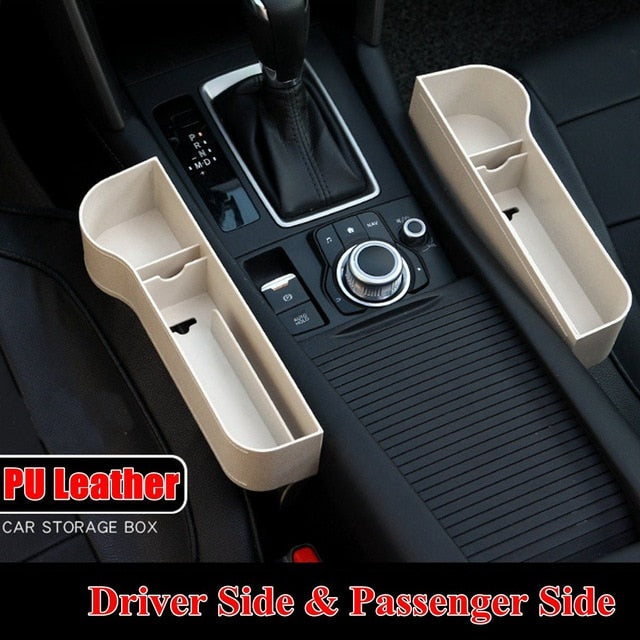 Universal Pair Passenger Driver Side Car Seat Gap Storage Box Left/Right