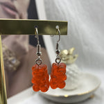 Cartoon Cute Resin Earrings  Colorful Animal Bear