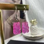 Cartoon Cute Resin Earrings  Colorful Animal Bear