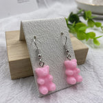 Cartoon Cute Resin Earrings  Colorful Animal Bear