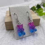 Cartoon Cute Resin Earrings  Colorful Animal Bear