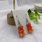 Cartoon Cute Resin Earrings  Colorful Animal Bear