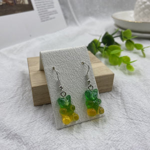 Cartoon Cute Resin Earrings  Colorful Animal Bear