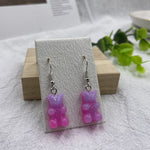 Cartoon Cute Resin Earrings  Colorful Animal Bear