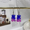 Cartoon Cute Resin Earrings  Colorful Animal Bear