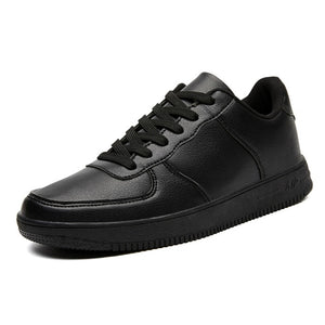 Autumn 2020 Leather Men's Sneakers White Breathable Casual Men Shoes Big Size 49 Black Man Vulcanized Shoes Zapatillas Hombre