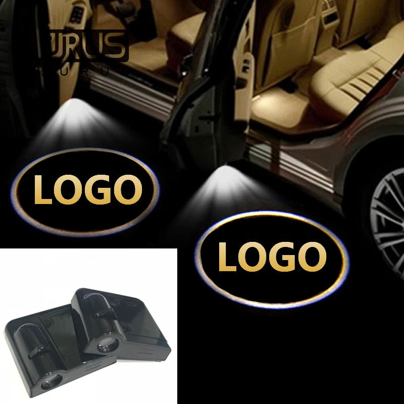 Led Car Door Light Welcome Logo Light    ( 2PCS Wireless )